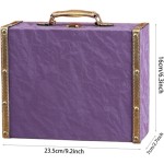 Wooden Decorative Storage Trunk, Antique Luggage Style Display Chest, Keepsake Home Décor, 23.5x7cm, Room Organization